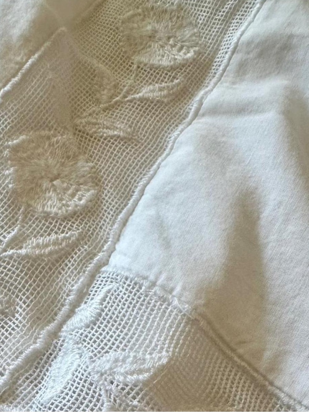 Old Navy White Embroidered Cotton Cami Tank Cottagecore Boho Plus Size 4X - Picture 4 of 8